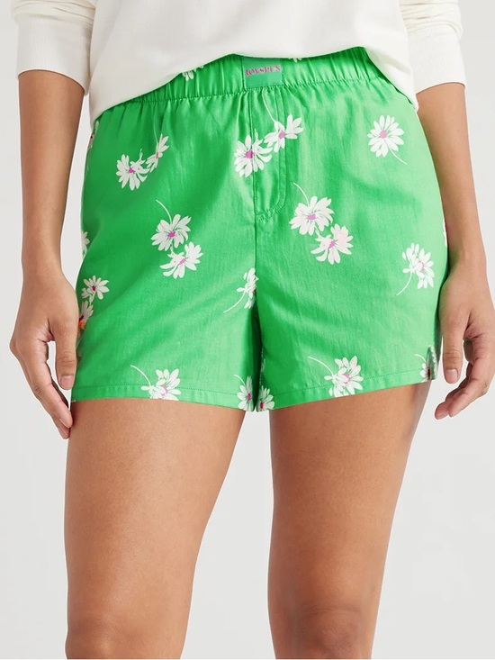 Joyspun Pants - Green Floral Boxer Shorts